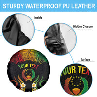Personalised Pohnpei Independence Day Spare Tire Cover Polynesian Tattoo and Plumeria Reggae Color LT03 - Polynesian Pride