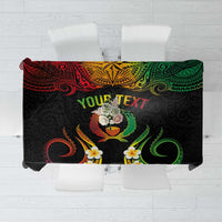 Personalised Pohnpei Independence Day Tablecloth Polynesian Tattoo and Plumeria Reggae Color LT03 Reggae - Polynesian Pride