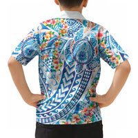 Hawaiian Turtle and Lei Hawaiian Shirt Tribal Kakau and Tropical Plants Human Heart LT03 - Polynesian Pride