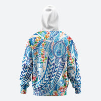 Hawaiian Turtle and Lei Hoodie Tribal Kakau and Tropical Plants Human Heart LT03 - Polynesian Pride