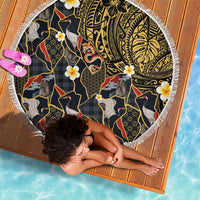 Hawaiian and Japanese Beach Blanket Polynesian Tattoo with Japanese Culture Kintsugi Style LT03 - Polynesian Pride