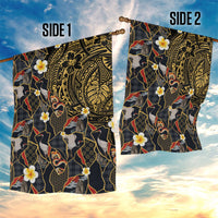 Hawaiian and Japanese Garden Flag Polynesian Tattoo with Japanese Culture Kintsugi Style LT03 - Polynesian Pride