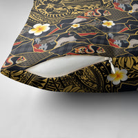 Hawaiian and Japanese Pillow Cover Polynesian Tattoo with Japanese Culture Kintsugi Style LT03 - Polynesian Pride