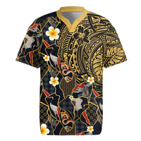 Hawaiian and Japanese Rugby Jersey Polynesian Tattoo with Japanese Culture Kintsugi Style LT03 Multicolor - Polynesian Pride