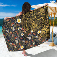 Hawaiian and Japanese Sarong Polynesian Tattoo with Japanese Culture Kintsugi Style LT03 One Size 44 x 66 inches Multicolor - Polynesian Pride