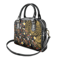 Hawaiian and Japanese Shoulder Handbag Polynesian Tattoo with Japanese Culture Kintsugi Style LT03 - Polynesian Pride