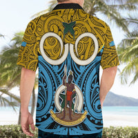 Vanuatu Sanma Province Hawaiian Shirt Pig Tusk Mix Maori Pattern and Namele Leaf LT03 - Polynesian Pride