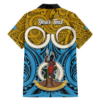 Personalised Vanuatu Sanma Province Kid Hawaiian Shirt Pig Tusk Mix Maori Pattern and Namele Leaf LT03 - Polynesian Pride