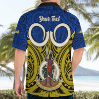 Personalised Vanuatu Torba Province Hawaiian Shirt Pig Tusk Mix Maori Pattern and Namele Leaf LT03 - Polynesian Pride