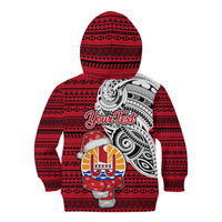 Custom French Polynesia Christmas Kid Hoodie Santa Hold Seal with Polynesian Tribal Tattoo LT03 - Polynesian Pride