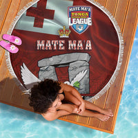 Mate Ma'a Tonga Beach Blanket Haamonga a Maui and White Dove - Tongan Kupesi Ngatu LT03 - Polynesian Pride
