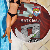 Mate Ma'a Tonga Beach Blanket Haamonga a Maui and White Dove - Tongan Kupesi Ngatu LT03 - Polynesian Pride