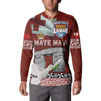 Mate Ma'a Tonga Button Sweatshirt Haamonga a Maui and White Dove - Tongan Kupesi Ngatu LT03 - Polynesian Pride