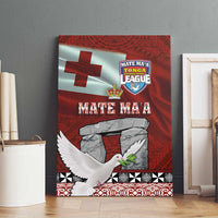 Mate Ma'a Tonga Canvas Wall Art Haamonga a Maui and White Dove - Tongan Kupesi Ngatu LT03 - Polynesian Pride