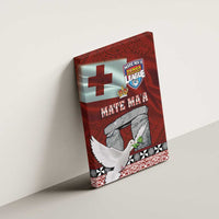 Mate Ma'a Tonga Canvas Wall Art Haamonga a Maui and White Dove - Tongan Kupesi Ngatu LT03 - Polynesian Pride