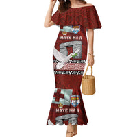Mate Ma'a Tonga Family Matching Mermaid Dress and Hawaiian Shirt Haʻamonga ʻa Maui and White Dove - Tongan Kupesi Ngatu