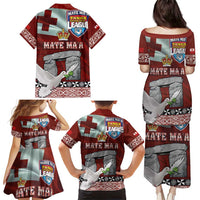 Mate Ma'a Tonga Family Matching Puletasi and Hawaiian Shirt Haʻamonga ʻa Maui and White Dove - Tongan Kupesi Ngatu