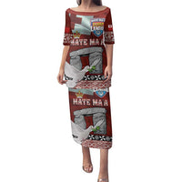 Mate Ma'a Tonga Family Matching Puletasi and Hawaiian Shirt Haʻamonga ʻa Maui and White Dove - Tongan Kupesi Ngatu