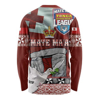 Mate Ma'a Tonga Long Sleeve Shirt Haʻamonga ʻa Maui and White Dove - Tongan Kupesi Ngatu