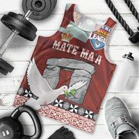 Mate Ma'a Tonga Men Tank Top Haamonga a Maui and White Dove - Tongan Kupesi Ngatu LT03 - Polynesian Pride