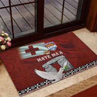 Mate Ma'a Tonga Rubber Doormat Haamonga a Maui and White Dove - Tongan Kupesi Ngatu LT03 - Polynesian Pride