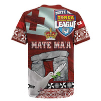 Mate Ma'a Tonga Rugby Jersey Haamonga a Maui and White Dove - Tongan Kupesi Ngatu LT03 - Polynesian Pride