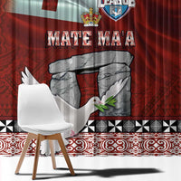Mate Ma'a Tonga Window Curtain Haamonga a Maui and White Dove - Tongan Kupesi Ngatu LT03 - Polynesian Pride