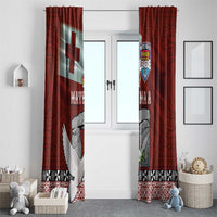Mate Ma'a Tonga Window Curtain Haamonga a Maui and White Dove - Tongan Kupesi Ngatu LT03 - Polynesian Pride