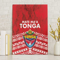 Mate Ma'a Tonga Canvas Wall Art Double White Dove and Kupesi Ngatu Art Tattoo LT03 Without Frame Red - Polynesian Pride