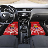 Mate Ma'a Tonga Car Mats Double White Dove and Kupesi Ngatu Art Tattoo LT03 Set 2pcs - Front Red - Polynesian Pride