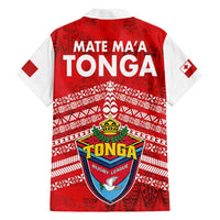 Mate Ma'a Tonga Family Matching Summer Maxi Dress and Hawaiian Shirt Douple White Dove and Kupesi Ngatu Art Tattoo