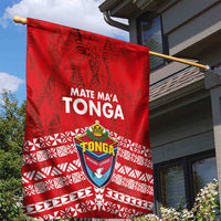 Mate Ma'a Tonga Garden Flag Double White Dove and Kupesi Ngatu Art Tattoo LT03 - Polynesian Pride