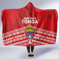 Mate Ma'a Tonga Hooded Blanket Double White Dove and Kupesi Ngatu Art Tattoo LT03 One Size Red - Polynesian Pride