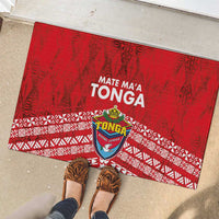 Mate Ma'a Tonga Rubber Doormat Double White Dove and Kupesi Ngatu Art Tattoo LT03 - Polynesian Pride