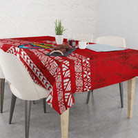 Mate Ma'a Tonga Tablecloth Double White Dove and Kupesi Ngatu Art Tattoo LT03 - Polynesian Pride