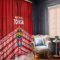 Mate Ma'a Tonga Window Curtain Double White Dove and Kupesi Ngatu Art Tattoo LT03 - Polynesian Pride