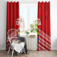 Mate Ma'a Tonga Window Curtain Double White Dove and Kupesi Ngatu Art Tattoo LT03 - Polynesian Pride