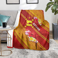 Rotuma Island Blanket Fijian Tapa with Polynesian Art and Hibiscus