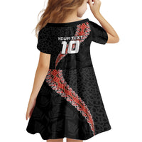 Custom New Zealand Rugby Family Matching Tank Maxi Dress and Hawaiian Shirt Maori and Silver Fern Half Style