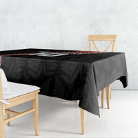 Custom New Zealand Rugby Tablecloth Maori and Silver Fern Half Style