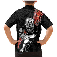 New Zealand Maori Warrior Rugby Family Matching Mermaid Dress and Hawaiian Shirt Maori and Silver Fern Half Style