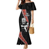 New Zealand Maori Warrior Rugby Family Matching Mermaid Dress and Hawaiian Shirt Maori and Silver Fern Half Style