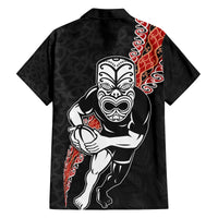 New Zealand Maori Warrior Rugby Family Matching Summer Maxi Dress and Hawaiian Shirt Maori and Silver Fern Half Style