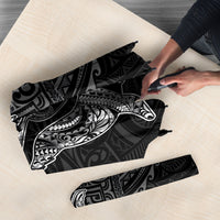 Hawaiian Monk Seal and Whale Umbrella Kakau Tribal Pattern Grayscale LT03 - Polynesian Pride