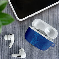 Hawaiian Monk Seal and Whale AirPods Case Kakau Tribal Pattern Blue Color LT03 - Polynesian Pride