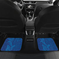 Hawaiian Monk Seal and Whale Car Mats Kakau Tribal Pattern Blue Color LT03 Set 2pcs - Back Blue - Polynesian Pride