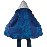 Hawaiian Monk Seal and Whale Cloak Kakau Tribal Pattern Blue Color LT03 Unisex Blue - Polynesian Pride