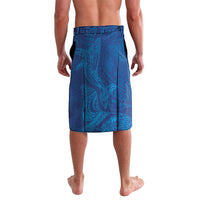 Hawaiian Monk Seal and Whale Lavalava Kakau Tribal Pattern Blue Color LT03 - Polynesian Pride