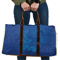 Hawaiian Monk Seal and Whale Travel Bag Kakau Tribal Pattern Blue Color LT03 Blue - Polynesian Pride
