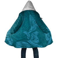 Hawaiian Monk Seal and Whale Cloak Kakau Tribal Pattern Teal Color LT03 Unisex Teal - Polynesian Pride